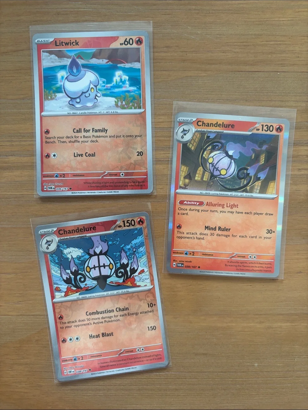 Litwick & Chandelure Holo Reverse Holo Pokémon Card Lot | 3 Cards ✨5/$25✨